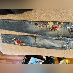 Hudson Embroidered Floral Women Jeans